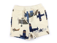 Name It almond milk airplane print shorts